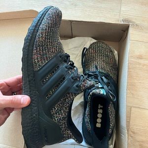Adidas Ultraboost 3.0 black multicolor, size 12 Men’s.